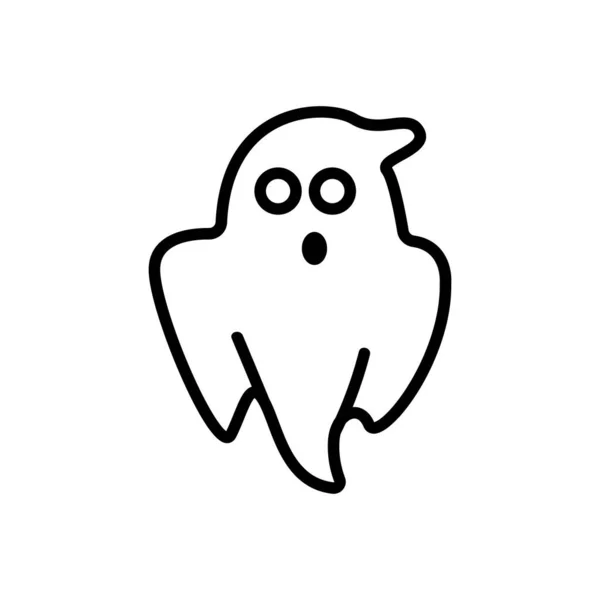Vector Icono Fantasma Signo Línea Delgada Ilustración Del Símbolo Contorno — Vector de stock