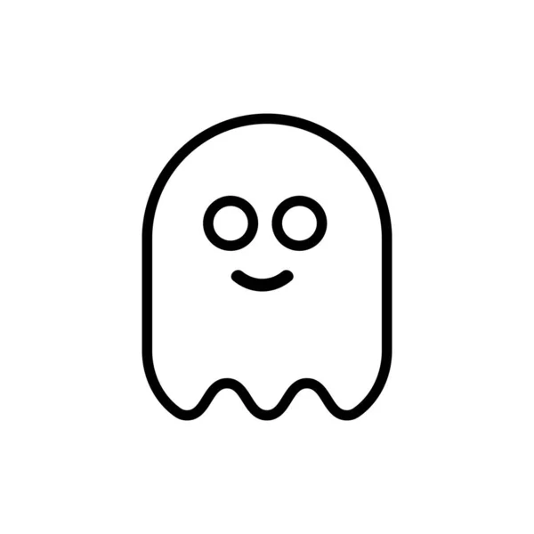 Vector Icono Fantasma Signo Línea Delgada Ilustración Del Símbolo Contorno — Vector de stock