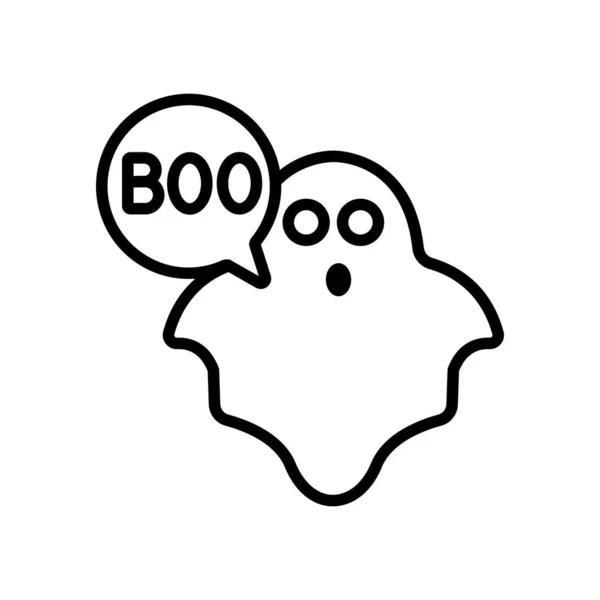 Vetor Ícone Fantasma Placa Fina Isolado Contorno Símbolo Ilustração —  Vetores de Stock