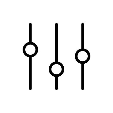 Ses akustik ikon vektörü. İnce çizgi işareti. İzole edilmiş kontür sembolü gösterimi