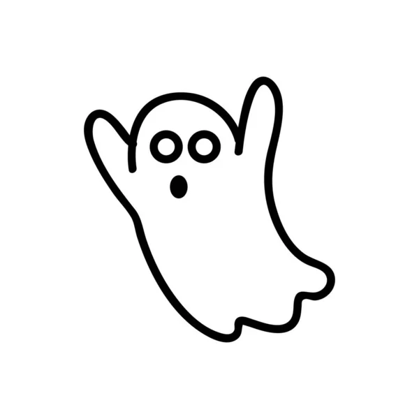 Vector Icono Fantasma Signo Línea Delgada Ilustración Del Símbolo Contorno — Vector de stock