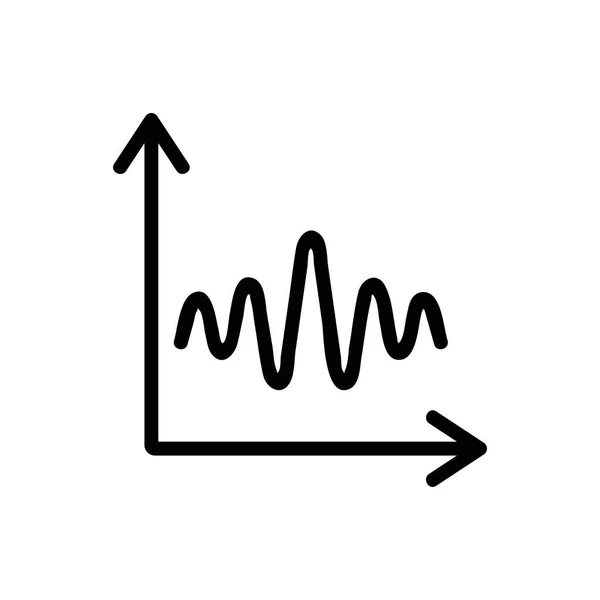 Icône Onde Sonore Vecteur Signe Fin Illustration Symbole Contour Isolé — Image vectorielle