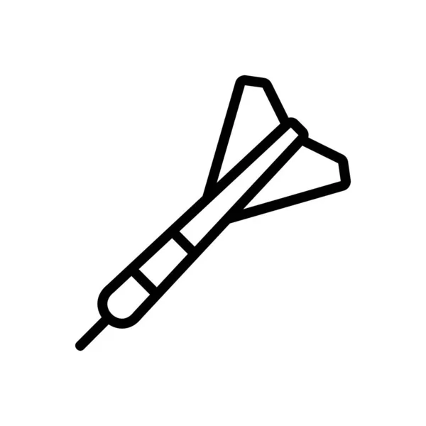 Dart Icône Vecteur Signe Fin Illustration Symbole Contour Isolé — Image vectorielle