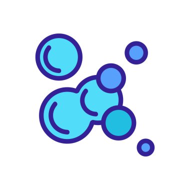 Köpük, baloncuk ikon vektörü. İnce çizgi işareti. İzole edilmiş kontür sembolü gösterimi