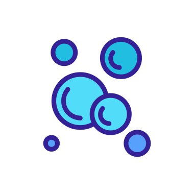 Köpük, baloncuk ikon vektörü. İnce çizgi işareti. İzole edilmiş kontür sembolü gösterimi