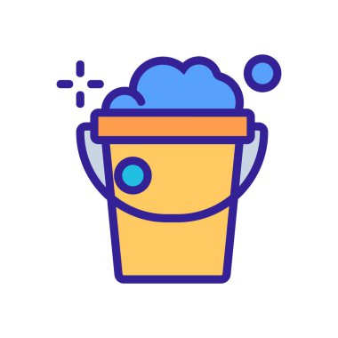 Köpük, baloncuk ikon vektörü. İnce çizgi işareti. İzole edilmiş kontür sembolü gösterimi