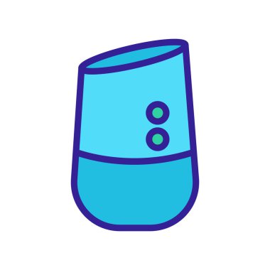 Ses kontrol ikonu vektörü. İnce çizgi işareti. İzole edilmiş kontür sembolü gösterimi