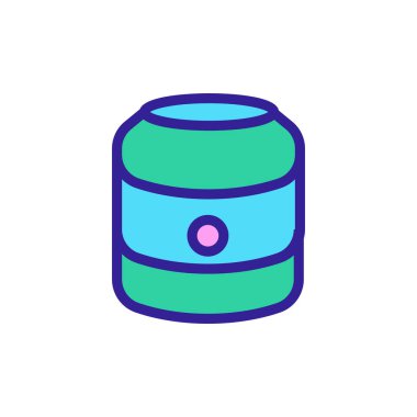 Ses kontrol ikonu vektörü. İnce çizgi işareti. İzole edilmiş kontür sembolü gösterimi