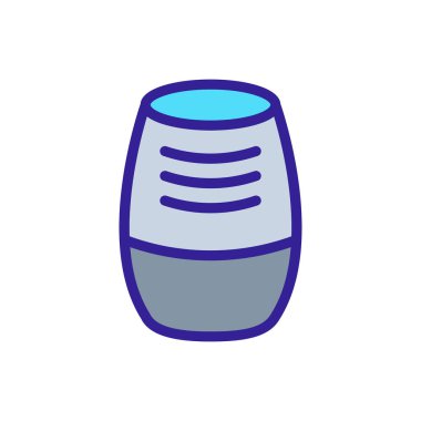 Ses kontrol ikonu vektörü. İnce çizgi işareti. İzole edilmiş kontür sembolü gösterimi