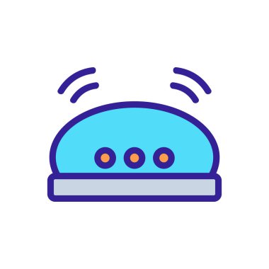 Ses kontrol ikonu vektörü. İnce çizgi işareti. İzole edilmiş kontür sembolü gösterimi