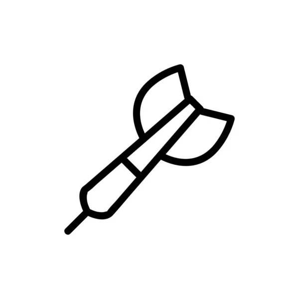Dart Ikon Vektor Tunn Linje Tecken Isolerad Kontur Symbol Illustration — Stock vektor