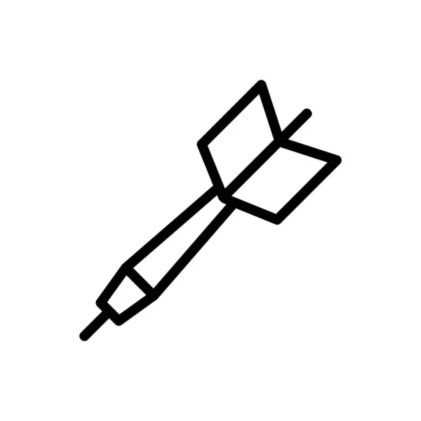 Dart Ikon Vektor Tunn Linje Tecken Isolerad Kontur Symbol Illustration — Stock vektor