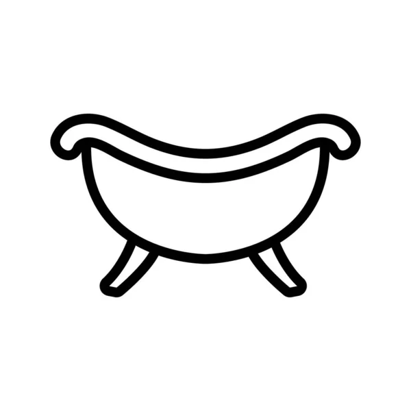 Icône Bain Vecteur Signe Fin Illustration Symbole Contour Isolé — Image vectorielle