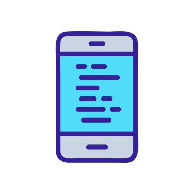 Telefon simgesi vektöründe metin. İnce çizgi işareti. İzole edilmiş kontür sembolü gösterimi