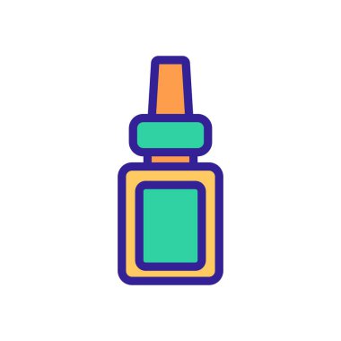 Göz damlası ikon vektörü. İnce çizgi işareti. İzole edilmiş kontür sembolü gösterimi