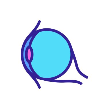 İnsan gözü ikonu bir vektördür. İnce çizgi işareti. İzole edilmiş kontür sembolü gösterimi