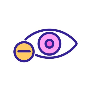 hipermetrop ikon vektörü. İnce çizgi işareti. İzole edilmiş kontür sembolü gösterimi