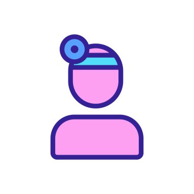 Optometrist ikon vektörü. İnce çizgi işareti. İzole edilmiş kontür sembolü gösterimi