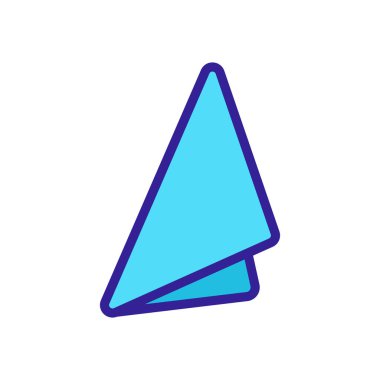 Kağıt peçete vektör simgesi. İnce çizgi işareti. İzole edilmiş kontür sembolü gösterimi