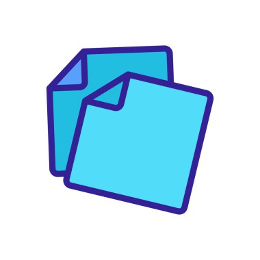 Kağıt peçete vektör simgesi. İnce çizgi işareti. İzole edilmiş kontür sembolü gösterimi