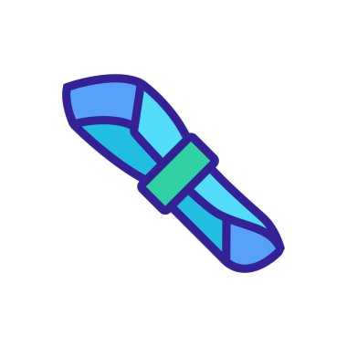 Kağıt peçete vektör simgesi. İnce çizgi işareti. İzole edilmiş kontür sembolü gösterimi