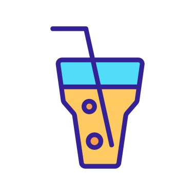 Lezzetli limonata taze vektör ikonu. İnce çizgi işareti. İzole edilmiş kontür sembolü gösterimi