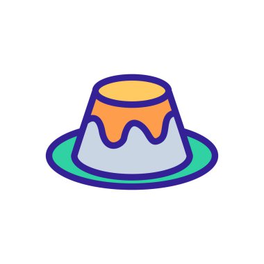 Lezzetli Jelly vektör simgesi. İnce çizgi işareti. İzole edilmiş kontür sembolü gösterimi