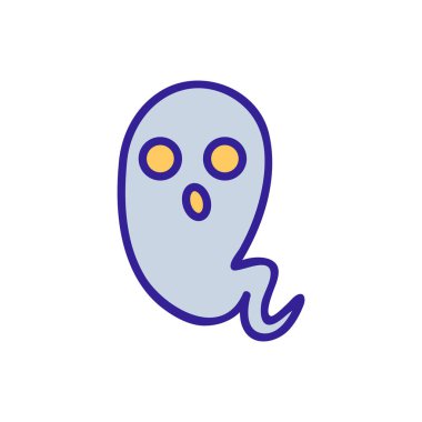 Hayalet ikon vektörü. İnce çizgi işareti. İzole edilmiş kontür sembolü gösterimi