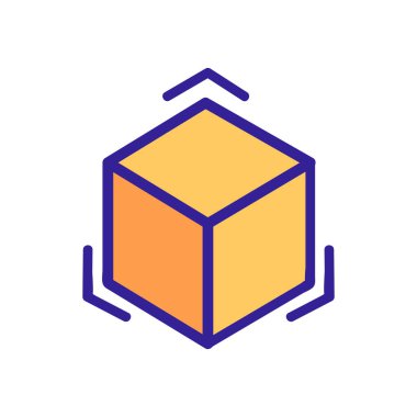 3D yazıcı simgesi vektörü. İnce çizgi işareti. İzole edilmiş kontür sembolü gösterimi