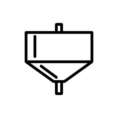 huni simgesi vektörü. İnce çizgi işareti. İzole edilmiş kontür sembolü gösterimi