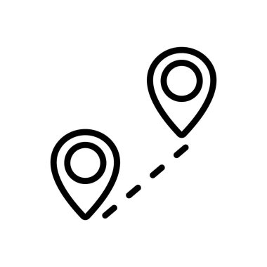 Toll yol ikonu vektörü. İnce çizgi işareti. İzole edilmiş kontür sembolü gösterimi