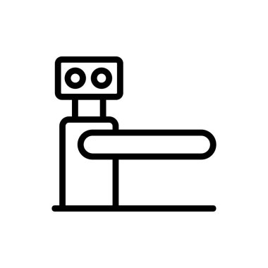 Toll yol ikonu vektörü. İnce çizgi işareti. İzole edilmiş kontür sembolü gösterimi