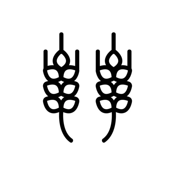 小麦アイコンベクトル 細い線の記号 独立した輪郭シンボルイラスト — ストックベクタ
