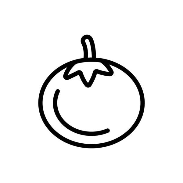 Tomato Icon Vector Thin Line Sign Isolated Contour Symbol Illustration — Stock Vector