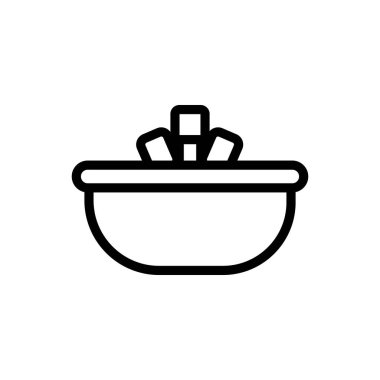 Simge vektörünü batır. İnce çizgi işareti. İzole edilmiş kontür sembolü gösterimi