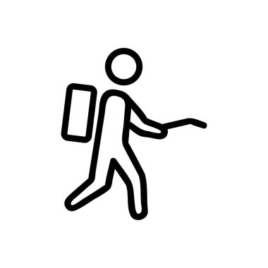 Böcek kontrol ikonu vektörü. İnce çizgi işareti. İzole edilmiş kontür sembolü gösterimi