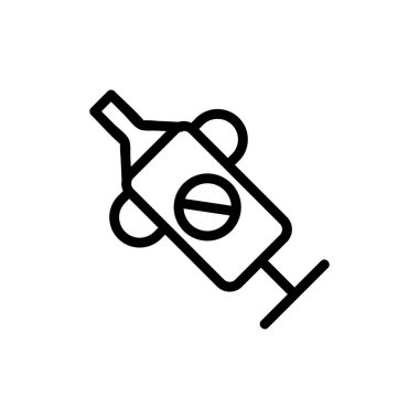 Böcek kontrol ikonu vektörü. İnce çizgi işareti. İzole edilmiş kontür sembolü gösterimi