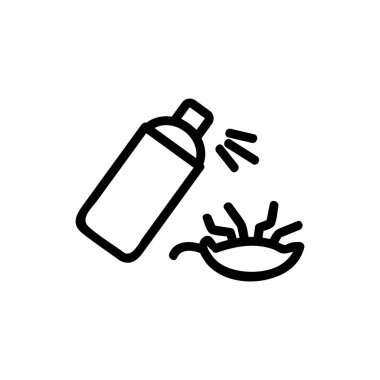 Böcek kontrol ikonu vektörü. İnce çizgi işareti. İzole edilmiş kontür sembolü gösterimi