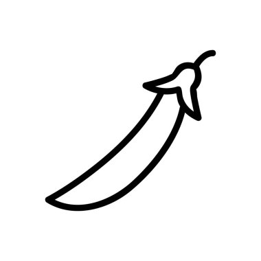 Yeşil bezelye ikonu vektörü. İnce çizgi işareti. İzole edilmiş kontür sembolü gösterimi