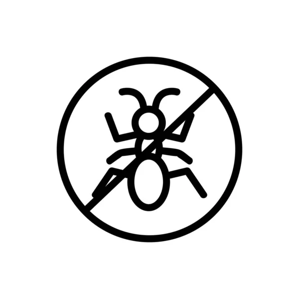 Symbolvektor Zur Insektenkontrolle Schlankheitszeichen Isolierte Kontursymboldarstellung — Stockvektor