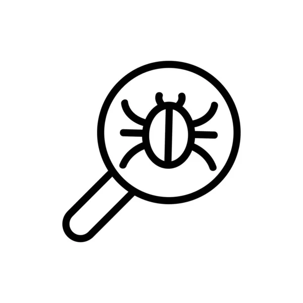 Ikona Kontroli Owadów Znak Cienkiej Linii Ilustracja Izolowanego Symbolu Konturu — Wektor stockowy