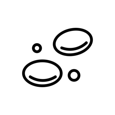 Kan damlaları ikon vektörü. İnce çizgi işareti. İzole edilmiş kontür sembolü gösterimi