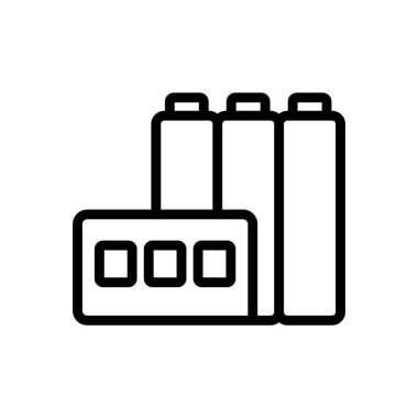 Tesis ikon vektörü. İnce çizgi işareti. İzole edilmiş kontür sembolü gösterimi