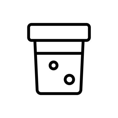 Diyabet ikon vektörü. İnce çizgi işareti. İzole edilmiş kontür sembolü gösterimi