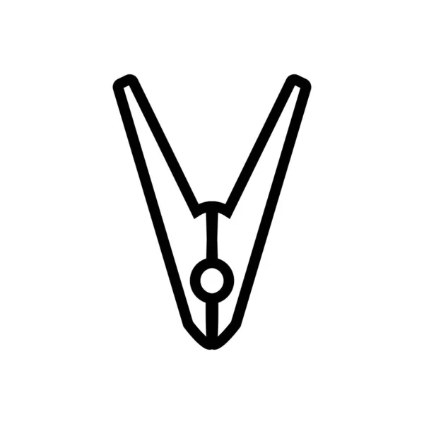 Kleiderstift Symbol Vektor Schlankheitszeichen Isolierte Kontursymboldarstellung — Stockvektor