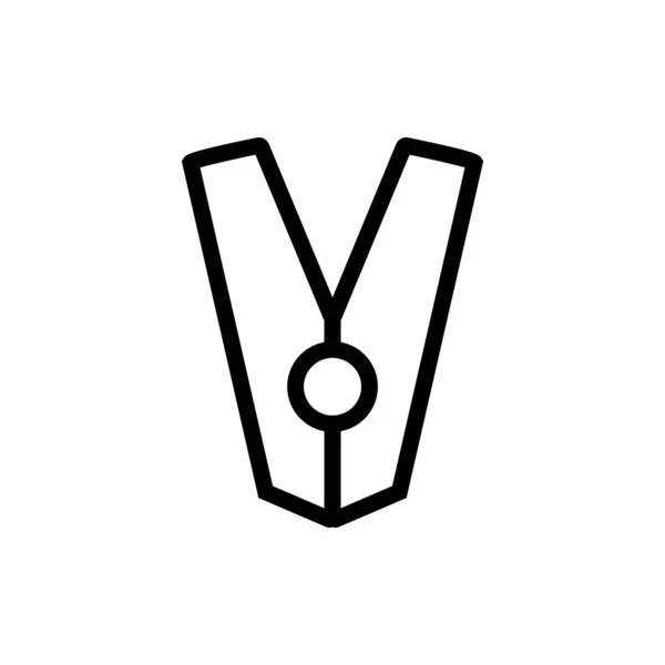 Вектор Значка Одежды Знак Тонкой Линии Изолированная Контурная Иллюстрация — стоковый вектор