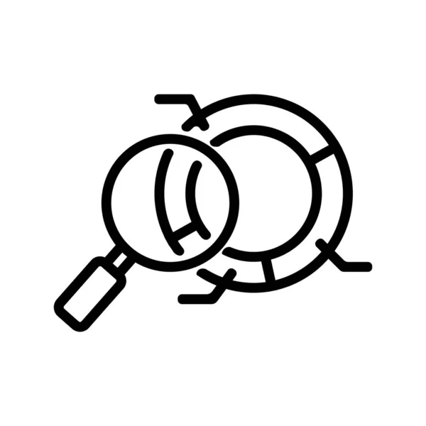 Service Audit Icône Vecteur Signe Fin Illustration Symbole Contour Isolé — Image vectorielle