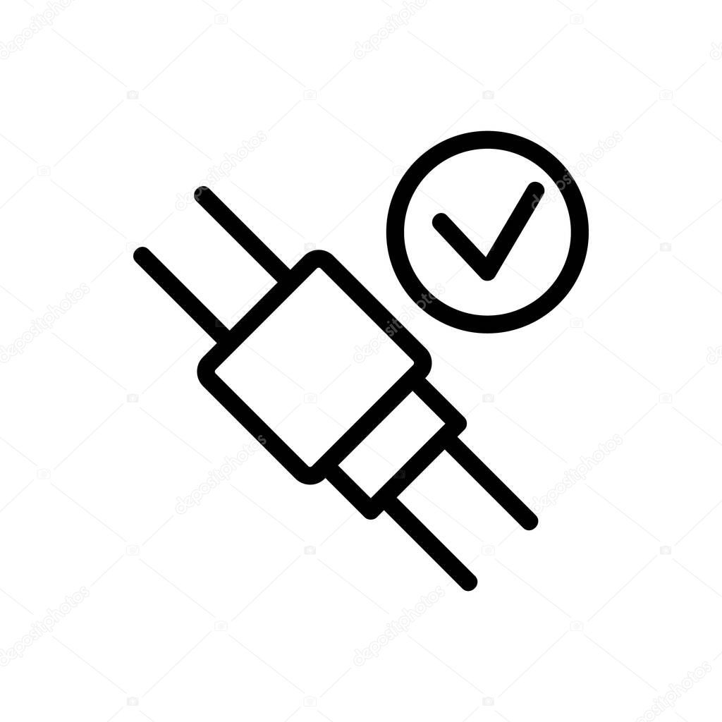 Seat belt icon vector. Thin line sign. Isolated contour symbol illustration