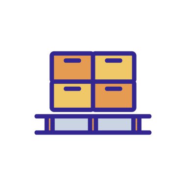 kutu simgesi vektörü. İnce çizgi işareti. İzole edilmiş kontür sembolü gösterimi