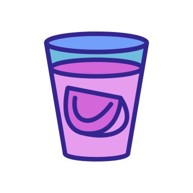 Domates ikonu vektörü. İnce çizgi işareti. İzole edilmiş kontür sembolü gösterimi